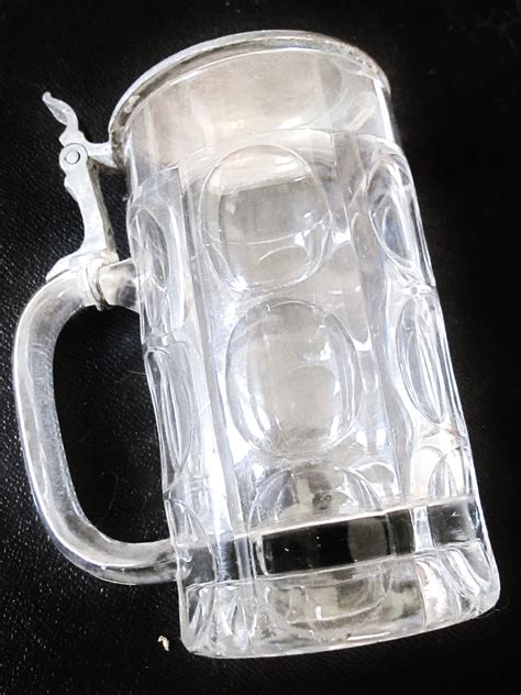 00 Vintage Brand Beer Glasses. . German beer glass with lid